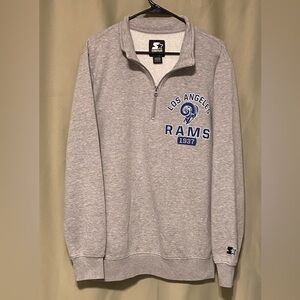Los Angeles Rams Starter Heisman fleece G-III Quarter Zip jacket Grey Men’s L